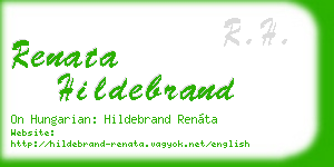 renata hildebrand business card